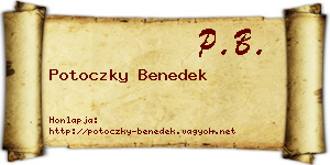 Potoczky Benedek névjegykártya